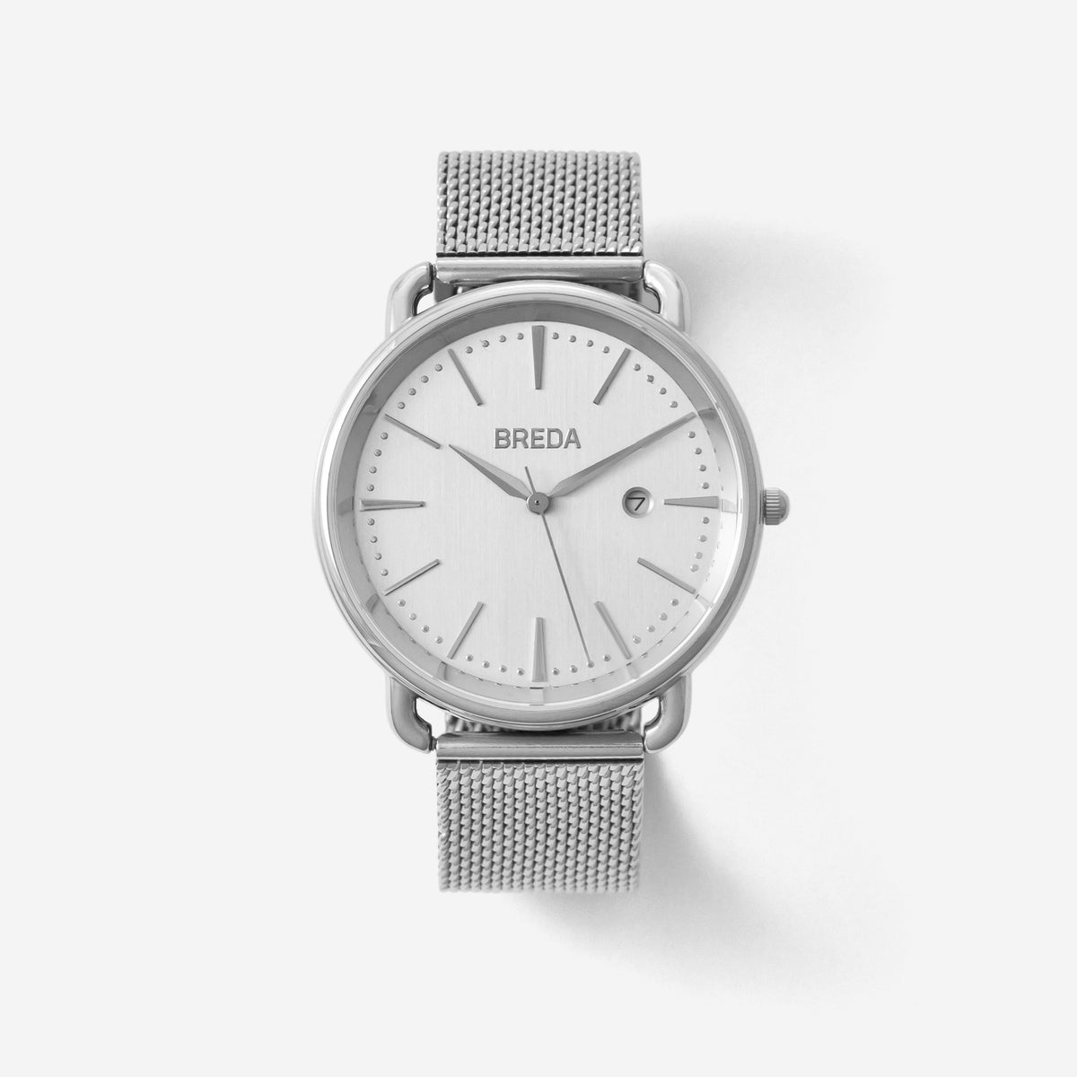 Breda Silver Stainless Steel Linx Watch Pulse | Metal Rectangle Watch | Silver | BREDA Watch main image 4