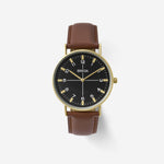 BREDA-Belmont-1646B-Gold-Brown-Watch-Front