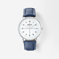 BREDA-Belmont-1646C-Silver-Navy-Watch-Front