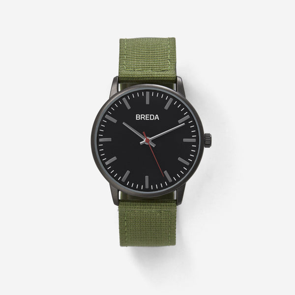 BREDA-Valor-1707B-Gunmetal-Green-Watch-Front